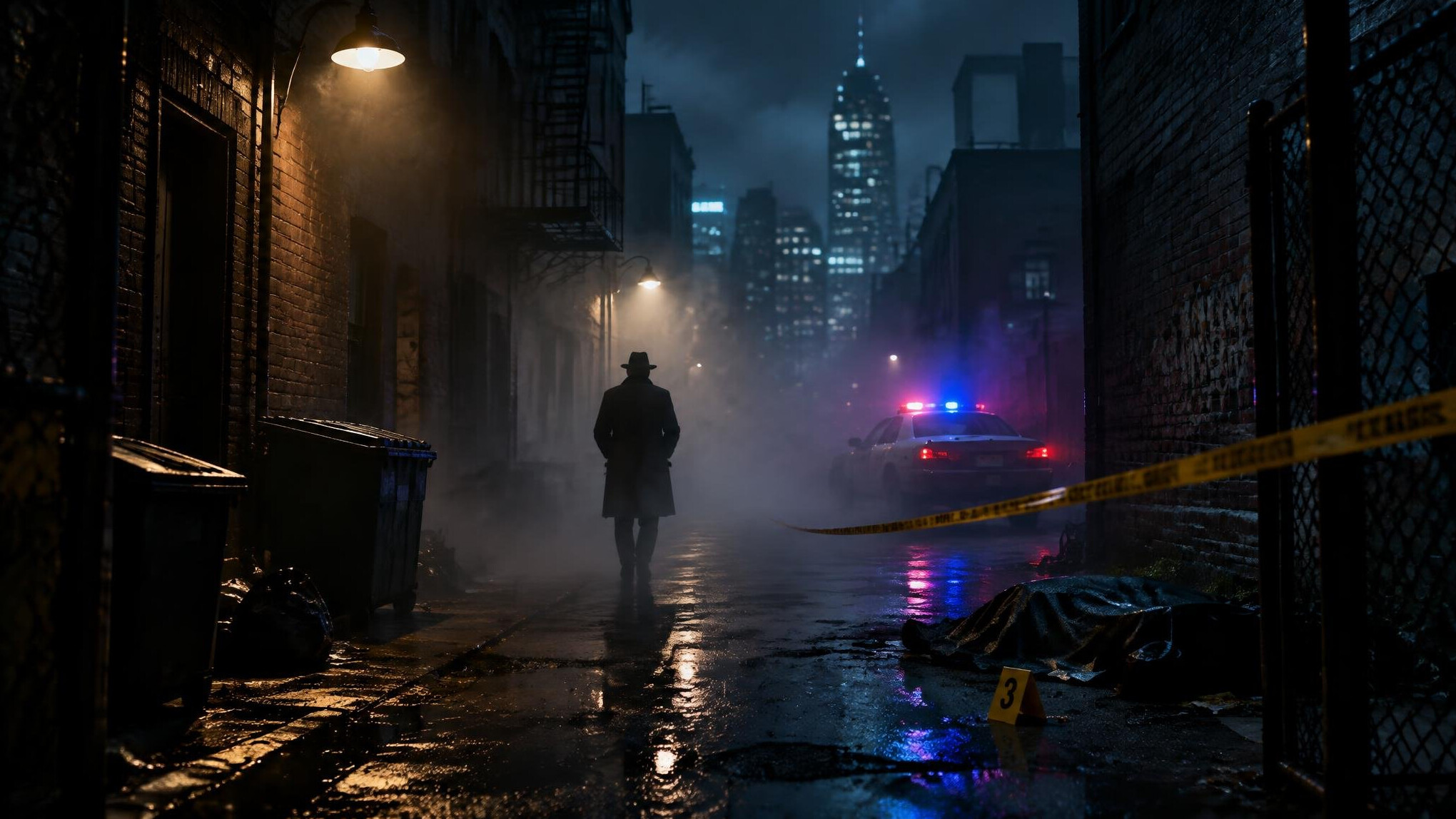 city street at night