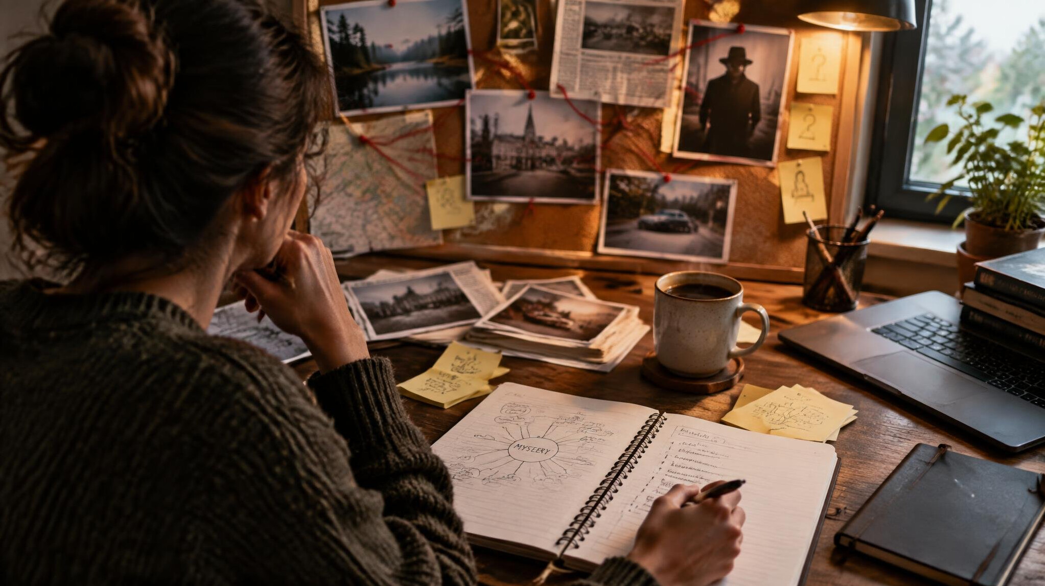writer brainstorming ideas